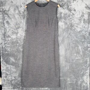 Escada Womens Sheath Dress Size 12 Gray Wool Cashmere Career Business Work